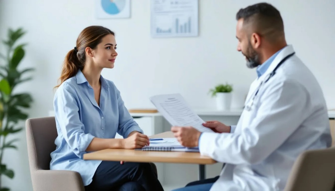 Woman consulting fertility specialist about egg freezing in Singapore