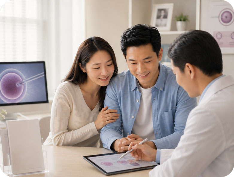 Dr Seng providing consultation at Seng's OG Practice Singapore